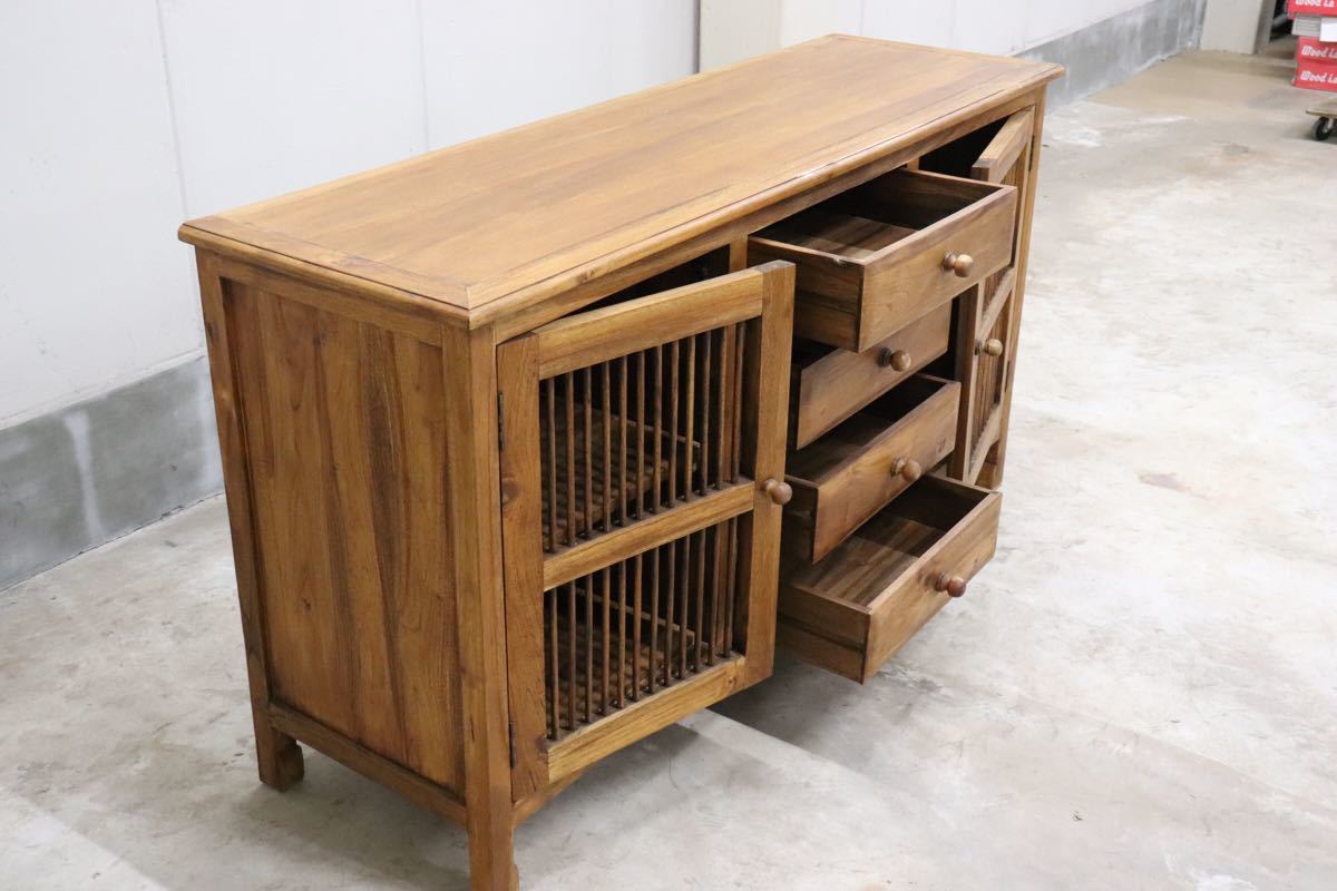 CORIGGE MARKET / カリッジマーケット サイドボード リビングボード 収納家具 無垢材 アジアン テイスト 展示品 gmct78