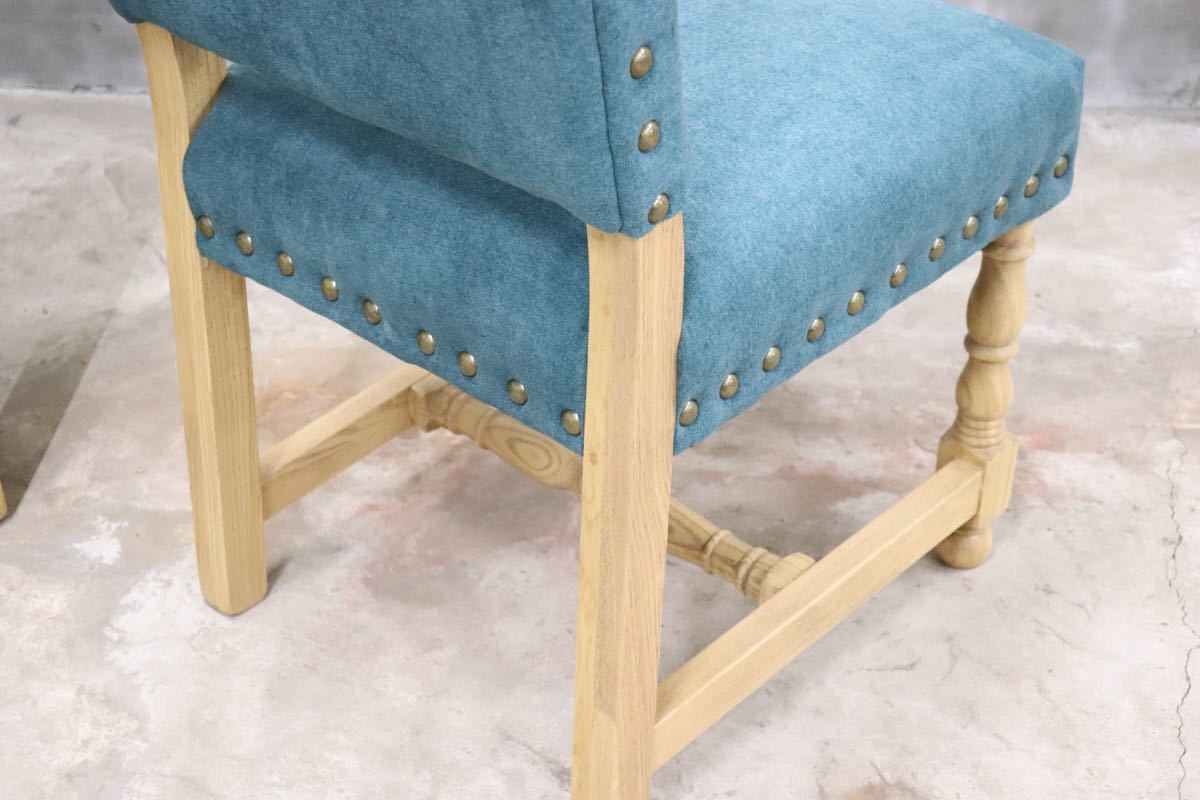 CORIGGE MARKET ○ ラウネ ダイニングチェア 2脚セット モダン アジアン ファブリック 展示品 gmct86