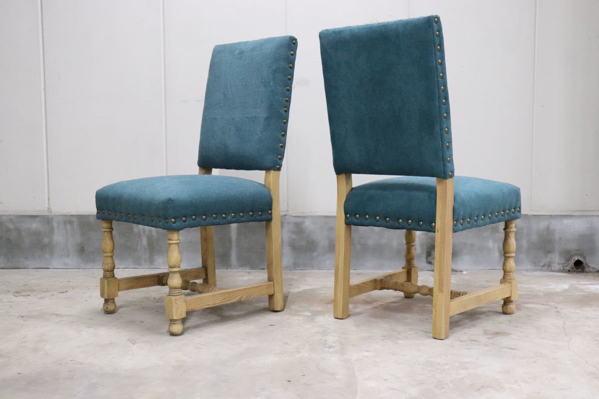 CORIGGE MARKET ○ ラウネ ダイニングチェア 2脚セット モダン アジアン ファブリック 展示品 gmct86