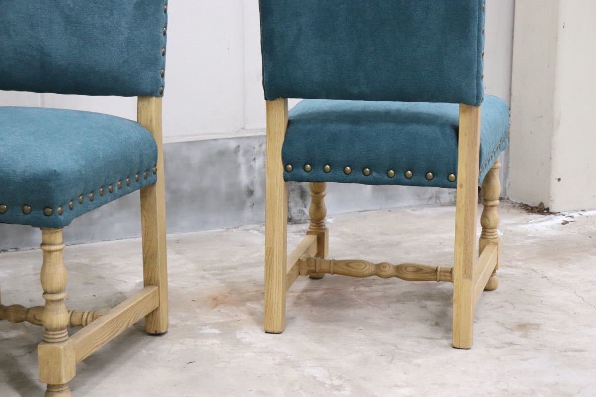 CORIGGE MARKET ○ ラウネ ダイニングチェア 2脚セット モダン アジアン ファブリック 展示品 gmct86