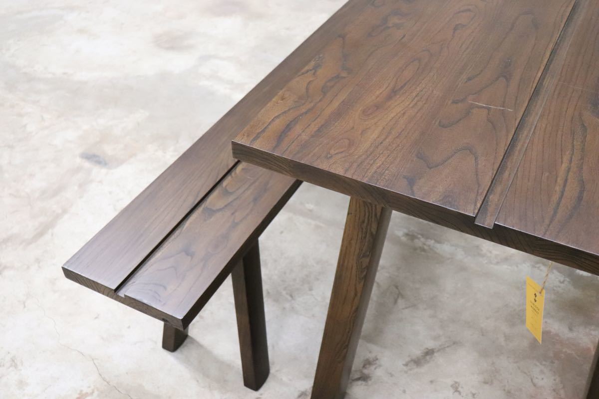 CORIGGE MARKET ○ 無垢 アジアン テーブル&ベンチ 2点セット 展示品 gmct87
