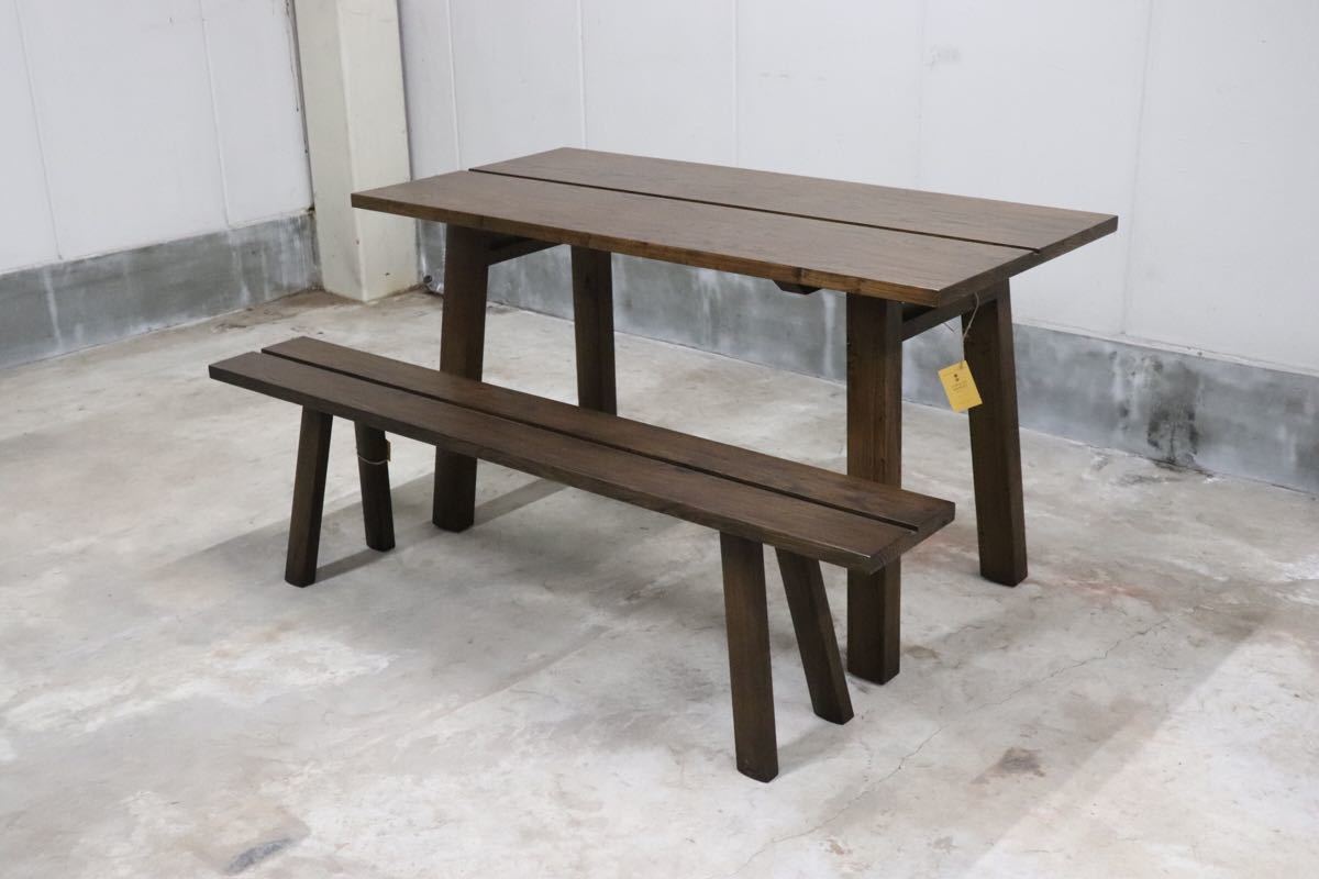 CORIGGE MARKET ○ 無垢 アジアン テーブル&ベンチ 2点セット 展示品 gmct87