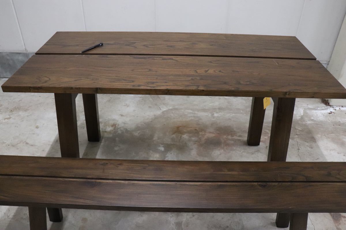 CORIGGE MARKET ○ 無垢 アジアン テーブル&ベンチ 2点セット 展示品 gmct87