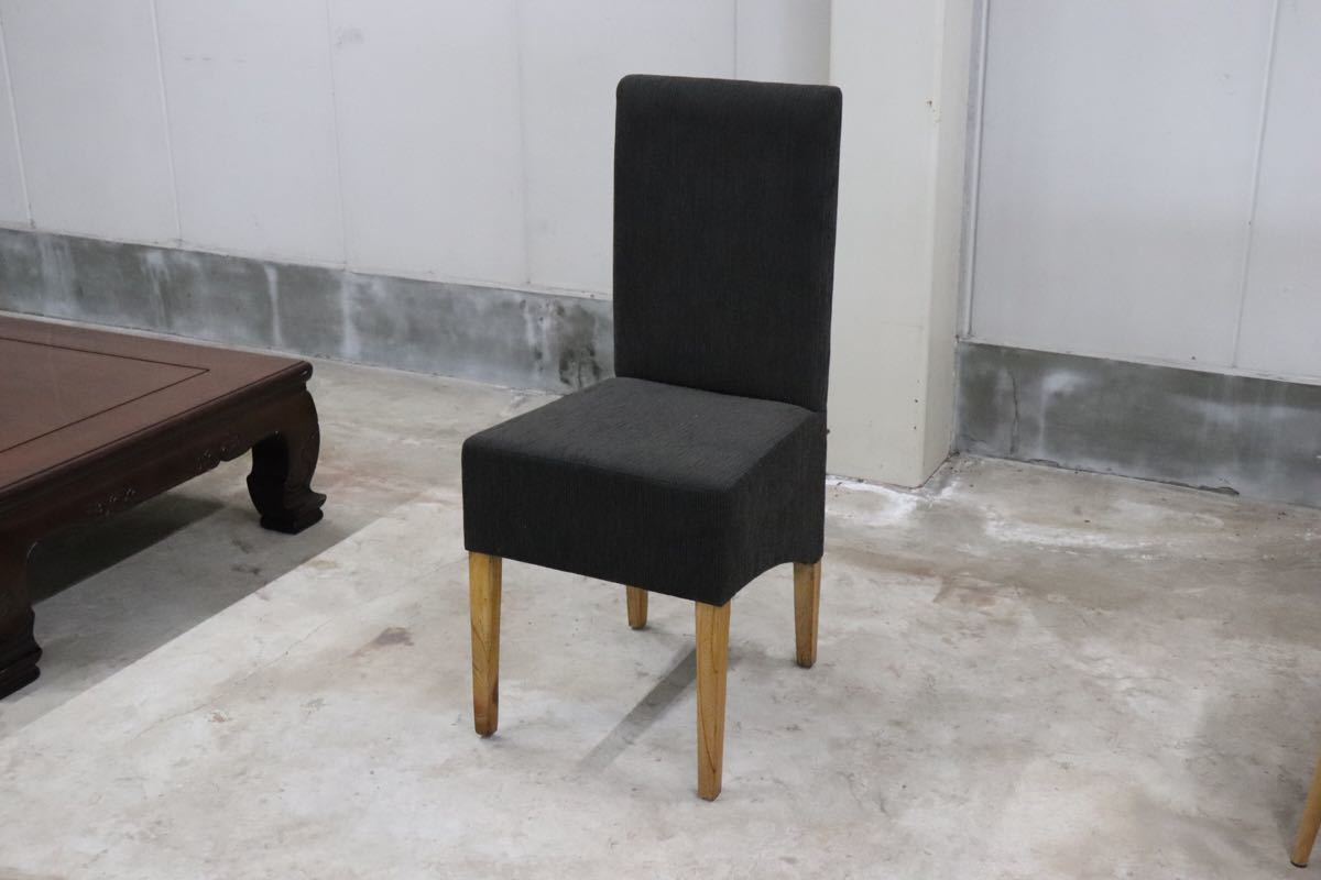 CORIGGE MARKET ○ ダイニングチェア アジアン 天然木 ファブリック 展示品 gmct85