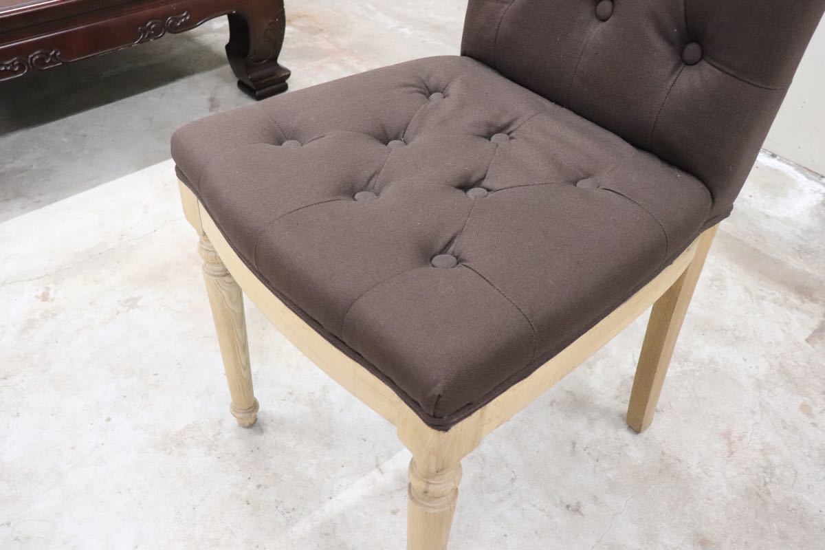 CORIGGE MARKET ○ ダイニングチェア アジアン 天然木 ファブリック 展示品 gmct85 B