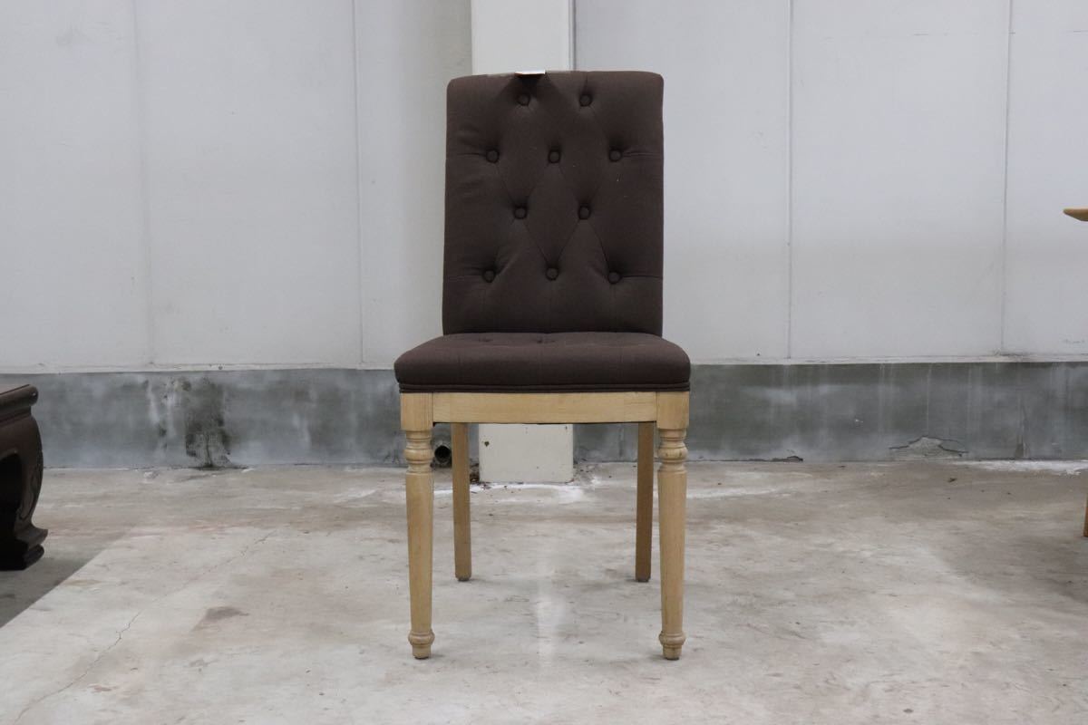 CORIGGE MARKET ○ ダイニングチェア アジアン 天然木 ファブリック 展示品 gmct85 B