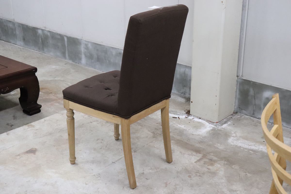 CORIGGE MARKET ○ ダイニングチェア アジアン 天然木 ファブリック 展示品 gmct85 B
