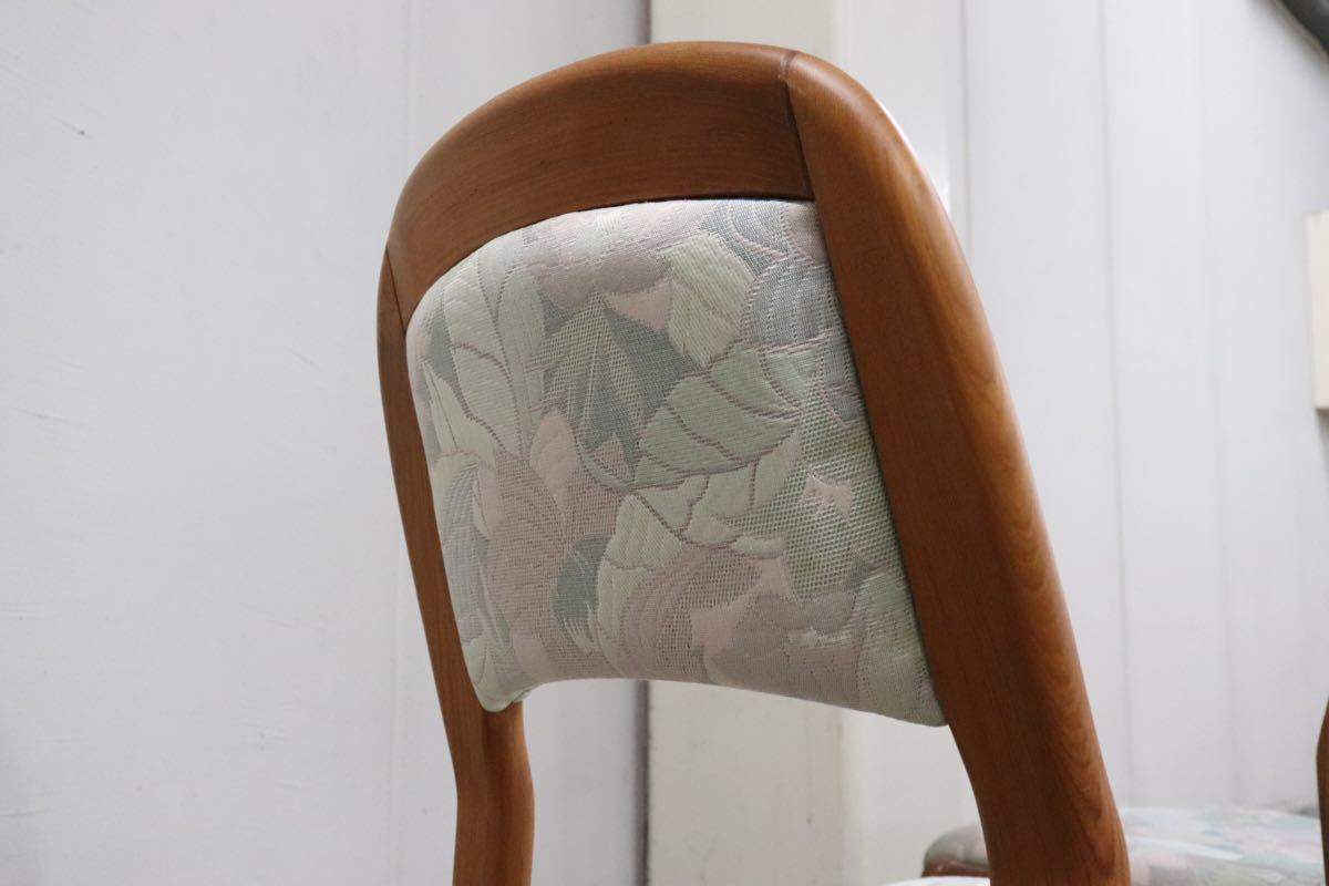 GMCK114○dyrlund デューロン ダイニングチェア4脚セット デンマーク 北欧家具 チーク無垢材 高級 ファブリック 希少 ヴィンテージ