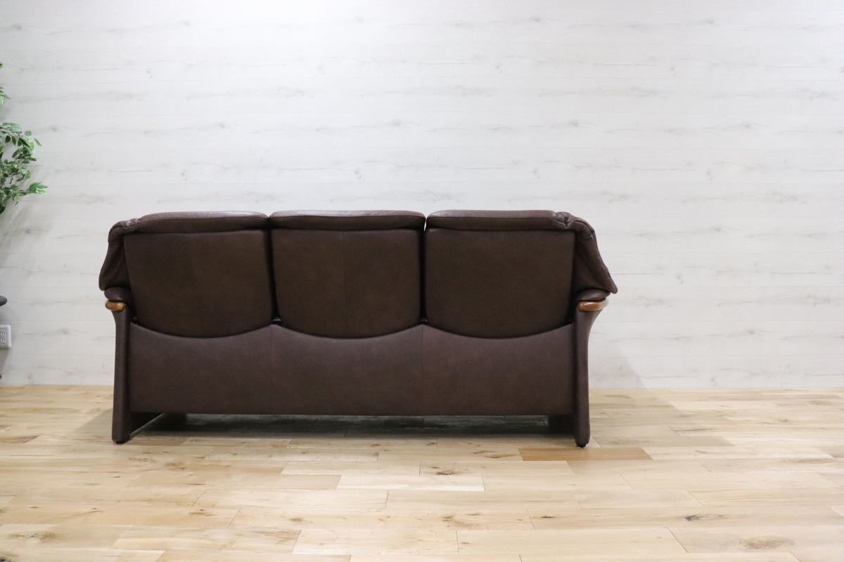 gmck231 ○ EKORNES / エコーネス ○ ストレスレス エルドラド 3人掛け トリプルソファ 総革 北欧 ノルウェー 最高級 定価約60万