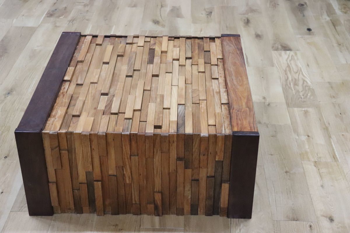 GMCH146 ○ 希少 Percival Lafer モザイクテーブル ブラジル デザイナーズ テーブル ガラス ビンテージ 家具 70年代