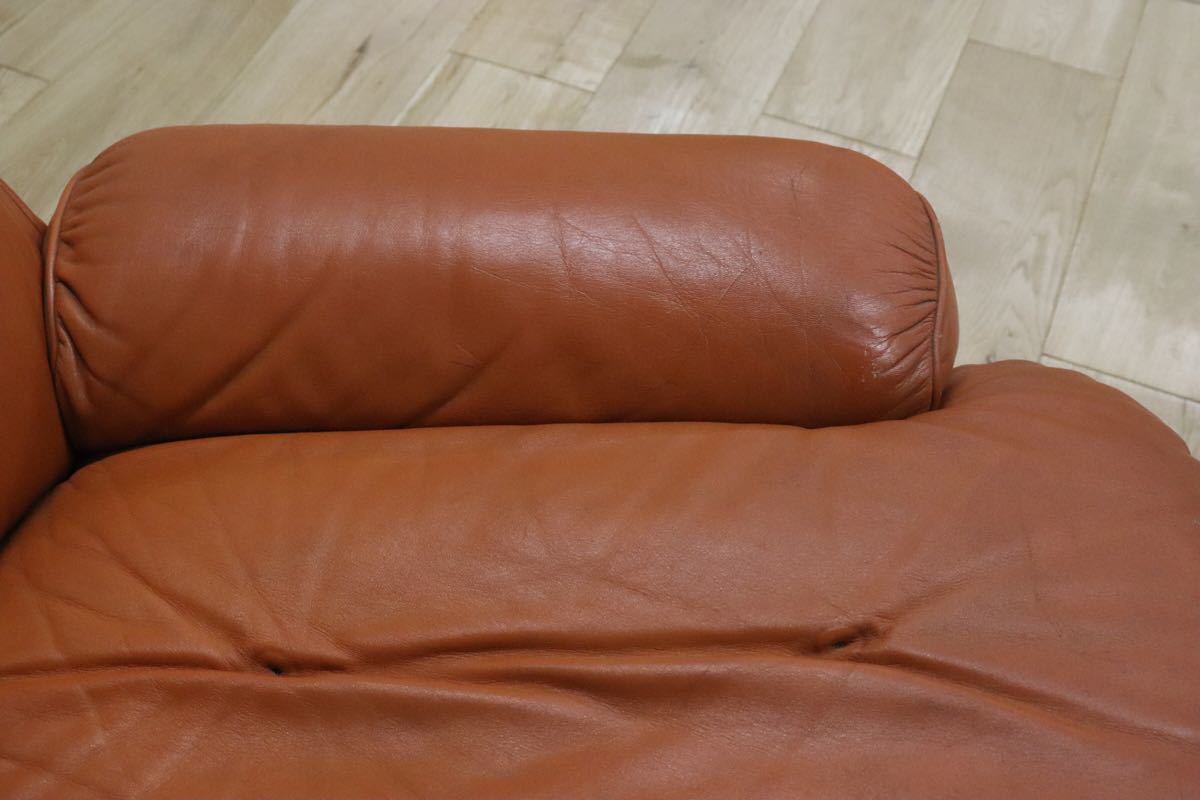 gmck343B ○ 希少 airborne エアボーン社 ○ ビンテージ 1人掛けソファ シングルソファ リビング チェア 革張り 年代物 パーソナルチェア