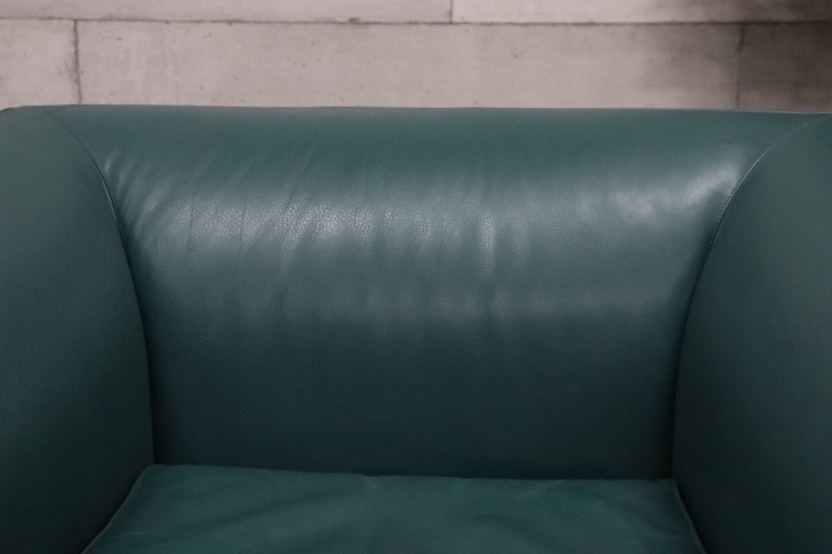 GMCK342○rossi di albizzate ロッシディアルビザーテ イタリア最高峰 IDC大塚家具 緑 シングルソファ 総革 モダン 約200万