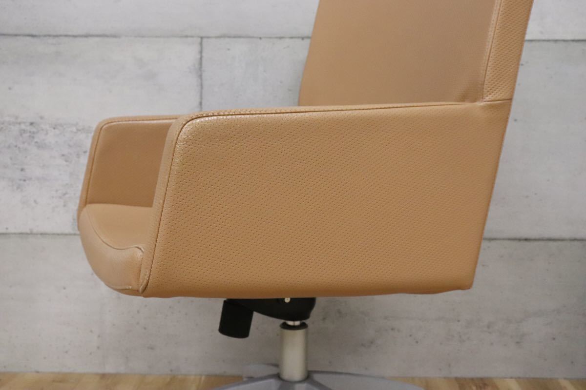 gmbk570G ○ INNO インノ ○ 希少 Harri Korhonen ヴィンテージ デスクチェア ワーキング 本革 北欧 検)ウェグナー モーエンセン