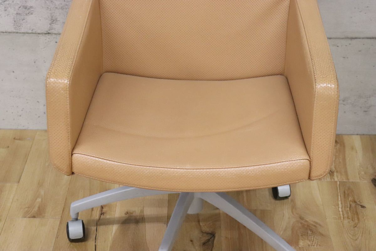 gmbk570G ○ INNO インノ ○ 希少 Harri Korhonen ヴィンテージ デスクチェア ワーキング 本革 北欧 検)ウェグナー モーエンセン