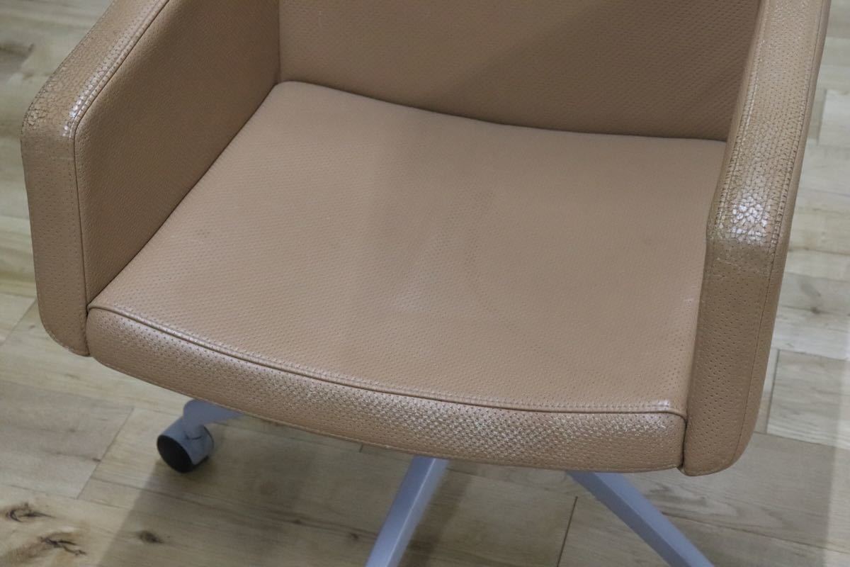 gmbk570J ○ INNO インノ ○ 希少 Harri Korhonen ヴィンテージ デスクチェア ワーキング 本革 北欧 検)ウェグナー モーエンセン