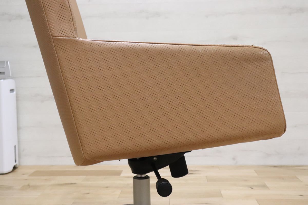 gmbk570J ○ INNO インノ ○ 希少 Harri Korhonen ヴィンテージ デスクチェア ワーキング 本革 北欧 検)ウェグナー モーエンセン