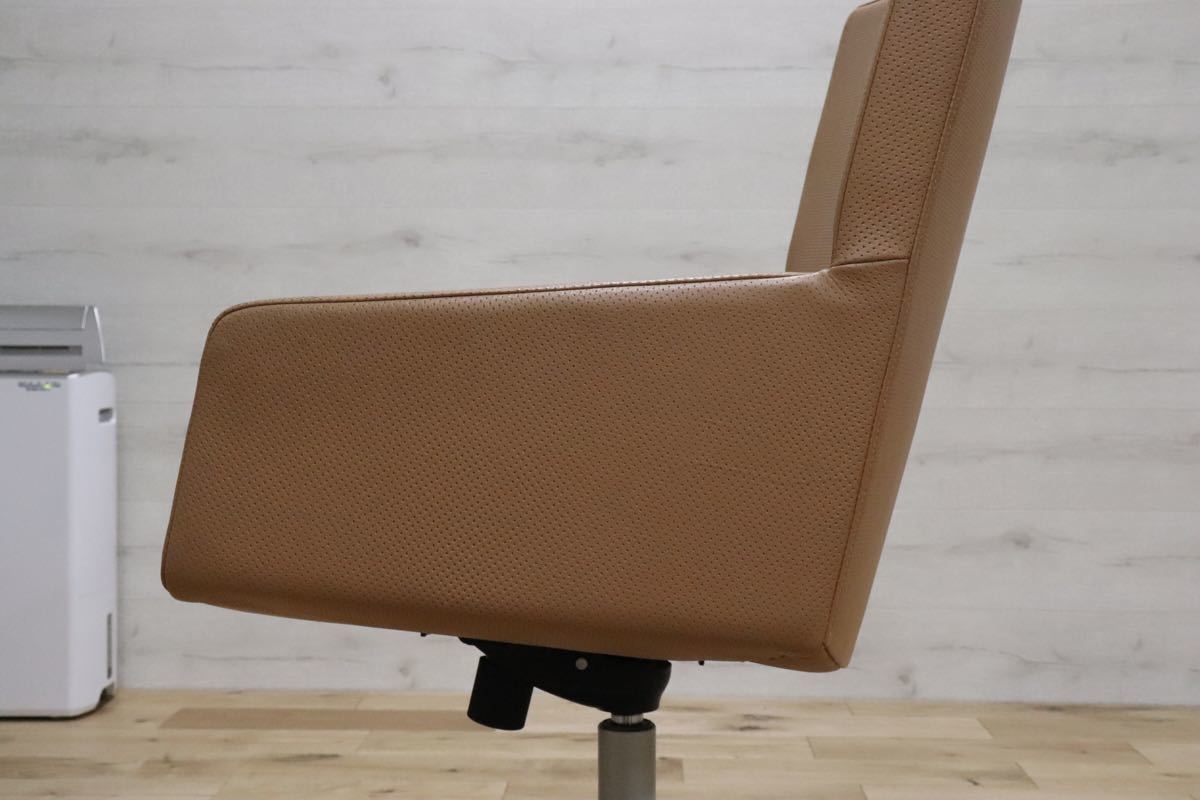 gmbk570J ○ INNO インノ ○ 希少 Harri Korhonen ヴィンテージ デスクチェア ワーキング 本革 北欧 検)ウェグナー モーエンセン