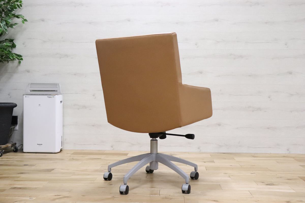 gmbk570F ○ INNO インノ ○ 希少 Harri Korhonen ヴィンテージ デスクチェア ワーキング 本革 北欧 検)ウェグナー モーエンセン