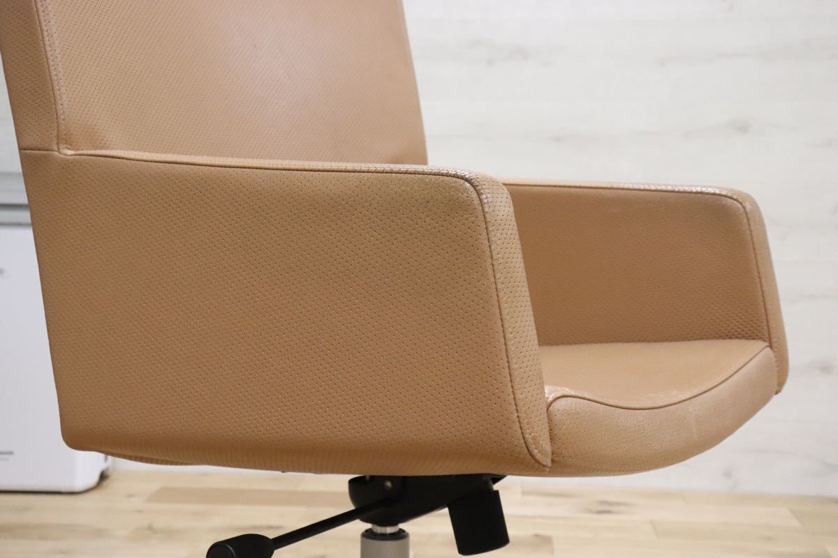 gmbk570F ○ INNO インノ ○ 希少 Harri Korhonen ヴィンテージ デスクチェア ワーキング 本革 北欧 検)ウェグナー モーエンセン