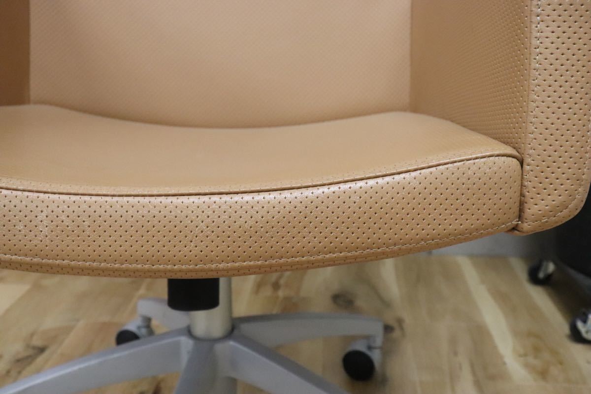 gmbk570I ○ INNO インノ ○ 希少 Harri Korhonen ヴィンテージ デスクチェア ワーキング 本革 北欧 検)ウェグナー モーエンセン