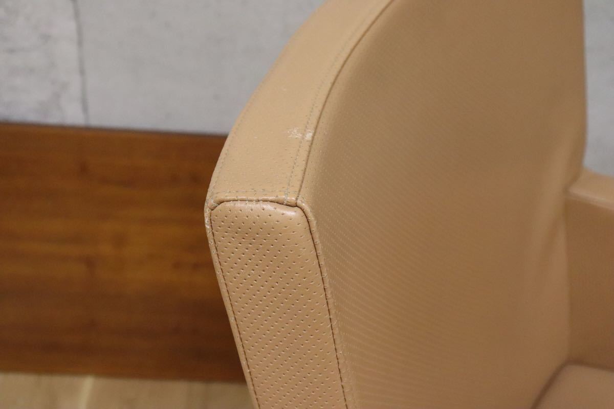 gmbk570I ○ INNO インノ ○ 希少 Harri Korhonen ヴィンテージ デスクチェア ワーキング 本革 北欧 検)ウェグナー モーエンセン