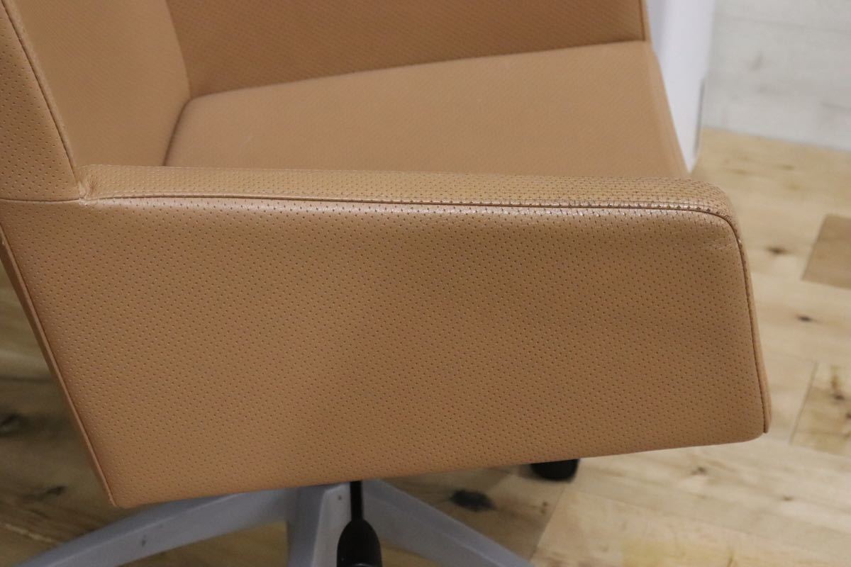 gmbk570I ○ INNO インノ ○ 希少 Harri Korhonen ヴィンテージ デスクチェア ワーキング 本革 北欧 検)ウェグナー モーエンセン