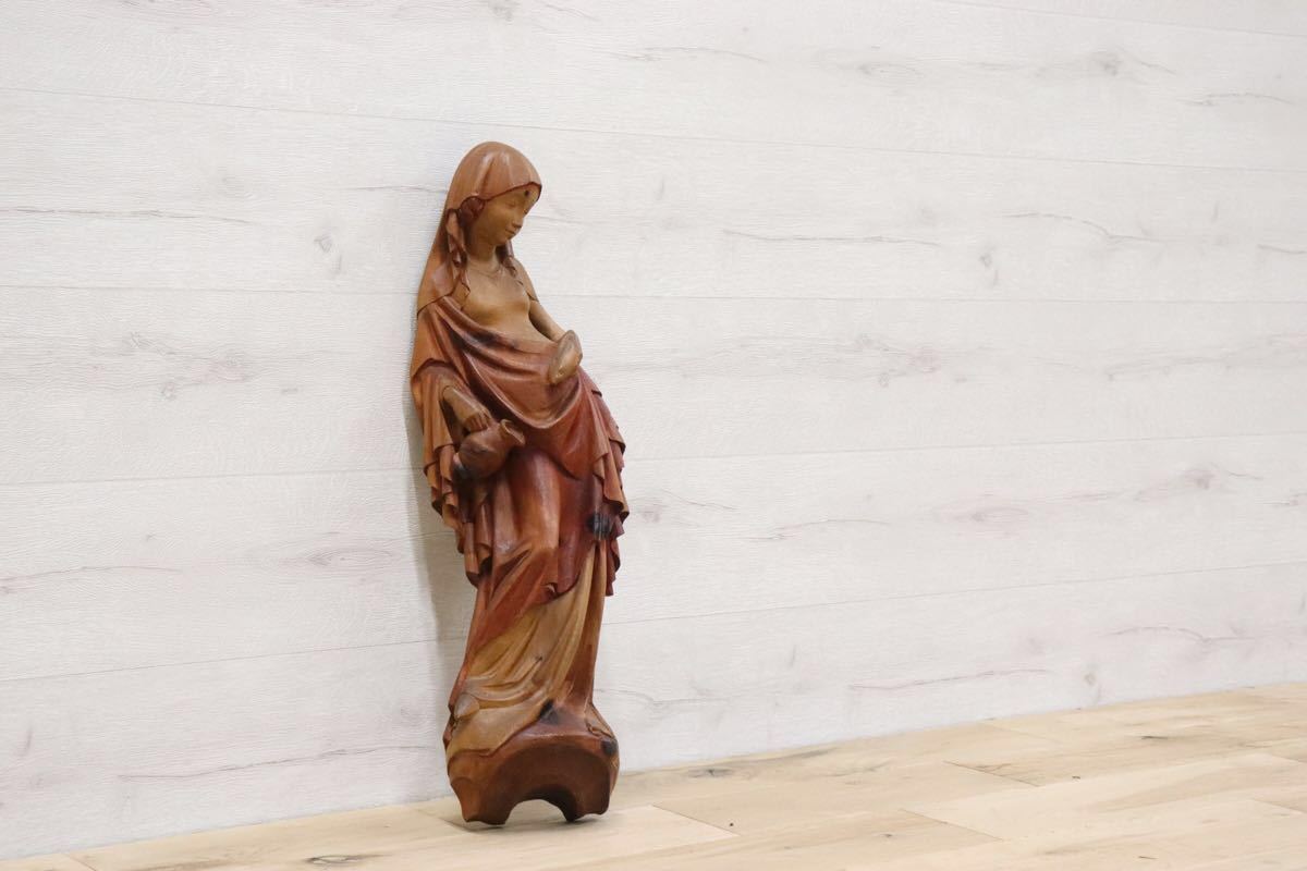 gmbp2 ○ マリア像 木彫 彫刻像 女性 オーストラリア 作家作品 壁掛 インテリア オブジェ