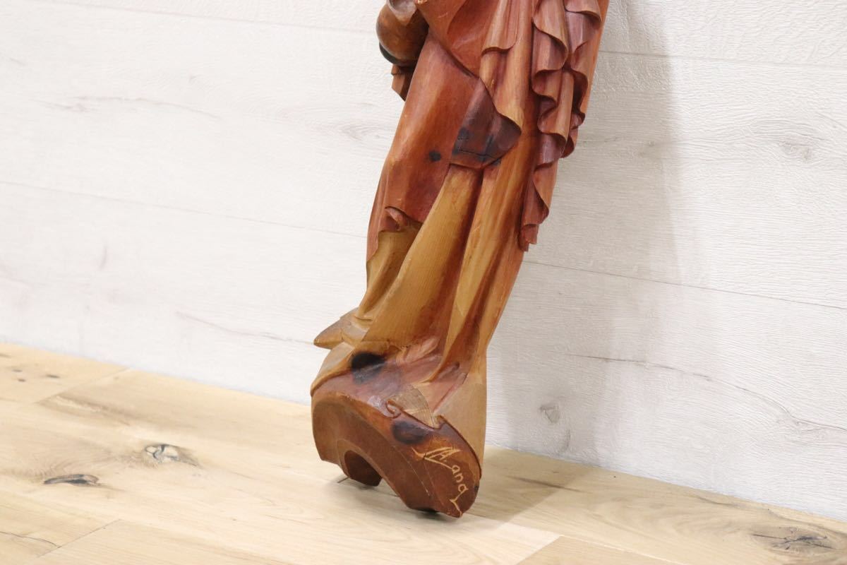 gmbp2 ○ マリア像 木彫 彫刻像 女性 オーストラリア 作家作品 壁掛 インテリア オブジェ