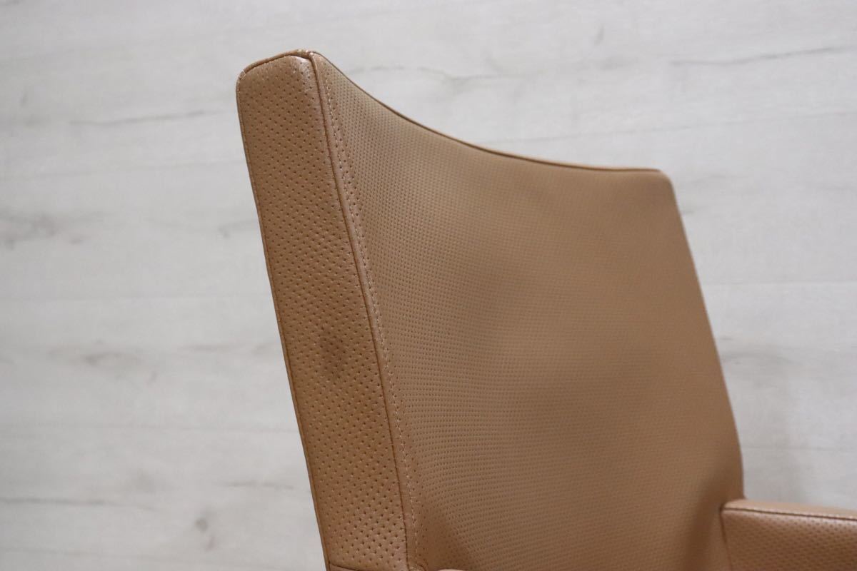 gmbk570H ○ INNO インノ ○ 希少 Harri Korhonen ヴィンテージ デスクチェア ワーキング 本革 北欧 検)ウェグナー モーエンセン