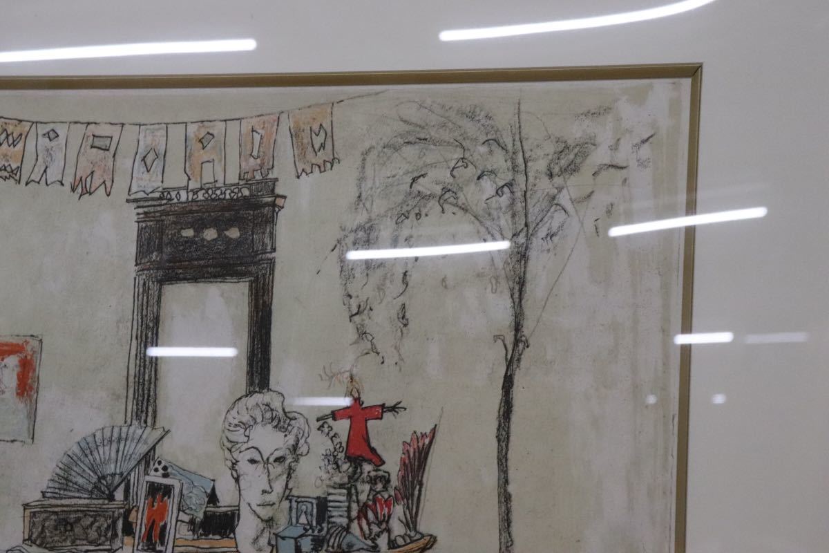 gmco1 ○ Jean Jansem ジャン ジャンセン ○ 「家具」絵画 希少 芸術 アート 作品 フランス アルメニア 作家