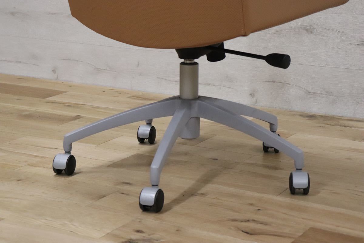 gmbk570K ○ INNO インノ ○ 希少 Harri Korhonen ヴィンテージ デスクチェア ワーキング 本革 北欧 検)ウェグナー モーエンセン