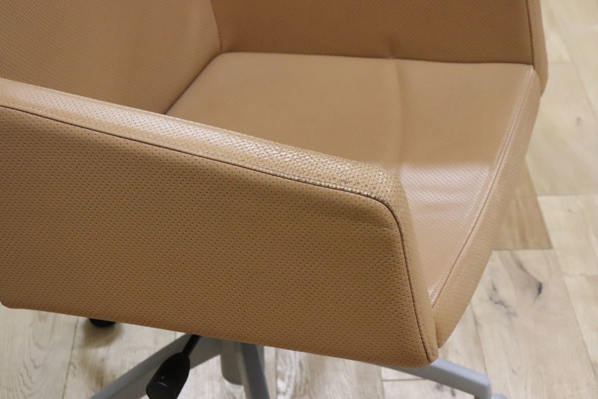 gmbk570E ○ INNO インノ ○ 希少 Harri Korhonen ヴィンテージ デスクチェア ワーキング 本革 北欧 検)ウェグナー モーエンセン