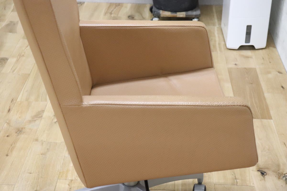 gmbk570E ○ INNO インノ ○ 希少 Harri Korhonen ヴィンテージ デスクチェア ワーキング 本革 北欧 検)ウェグナー モーエンセン