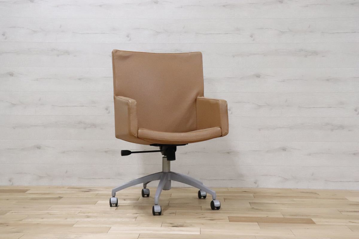 gmbk570E ○ INNO インノ ○ 希少 Harri Korhonen ヴィンテージ デスクチェア ワーキング 本革 北欧 検)ウェグナー モーエンセン