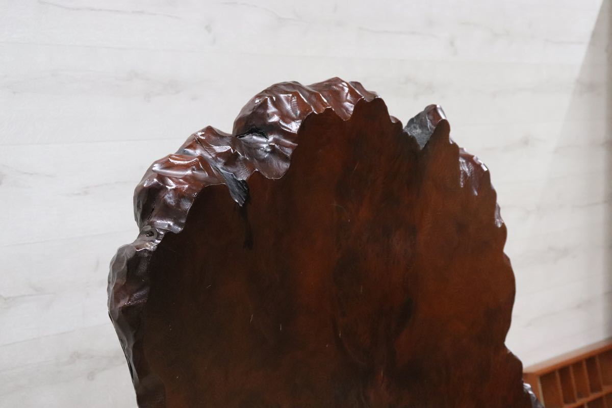 gmbk430 ○ 天然木 極上 衝立 仕切 パーテーション バール杢 瘤杢 鳥眼杢 年代物 和家具