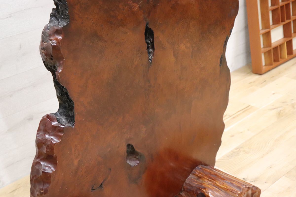 gmbk430 ○ 天然木 極上 衝立 仕切 パーテーション バール杢 瘤杢 鳥眼杢 年代物 和家具