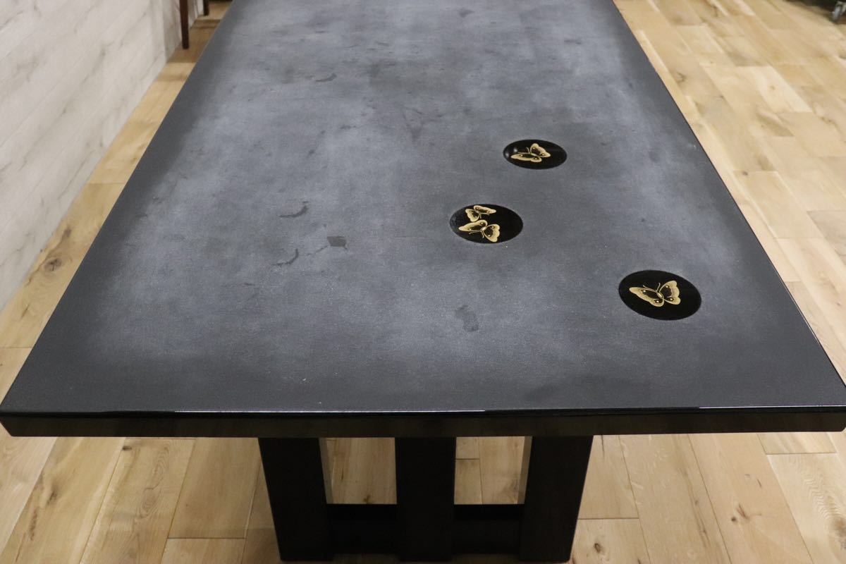 gmch207 ○ モリシゲ / MORISHIGE 国内最高峰 ダイニングテーブル 漆塗 響 特注 定価約60万 和モダン 大正モダン スタイル