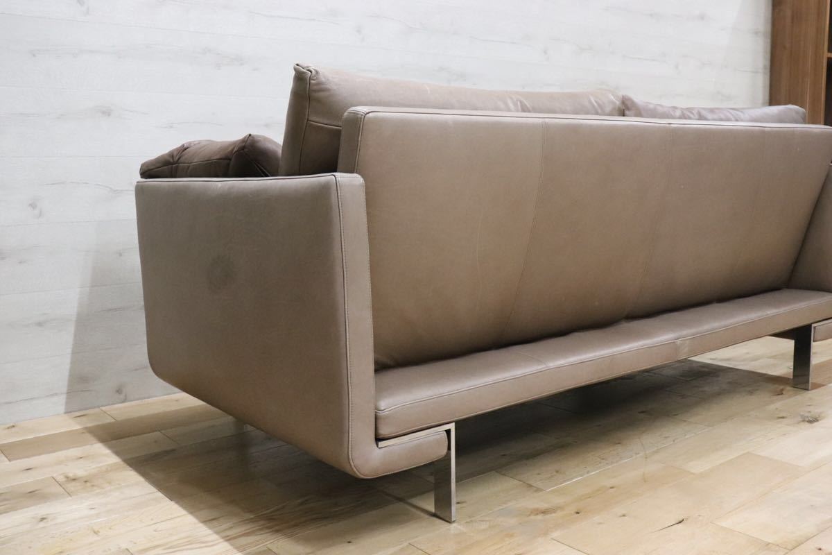 GMCK53○erba / エルバ 奥山清行 IDC大塚家具 イタリア製 3人掛けソファ トリプルソファ 総革 最高峰 約200万 検)カッシーナB&Barflex