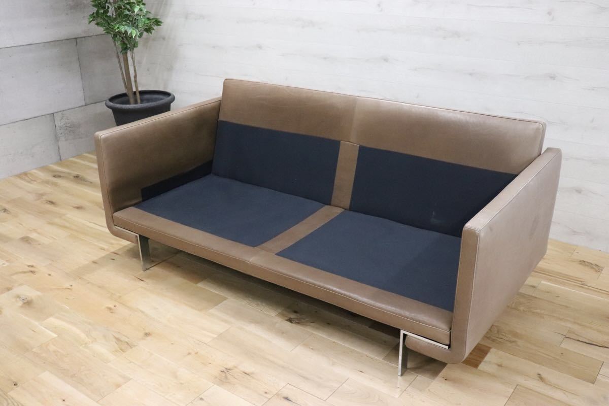 GMCK53○erba / エルバ 奥山清行 IDC大塚家具 イタリア製 3人掛けソファ トリプルソファ 総革 最高峰 約200万 検)カッシーナB&Barflex