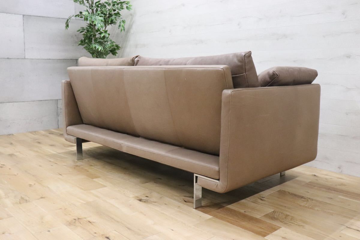 GMCK53○erba / エルバ 奥山清行 IDC大塚家具 イタリア製 3人掛けソファ トリプルソファ 総革 最高峰 約200万 検)カッシーナB&Barflex