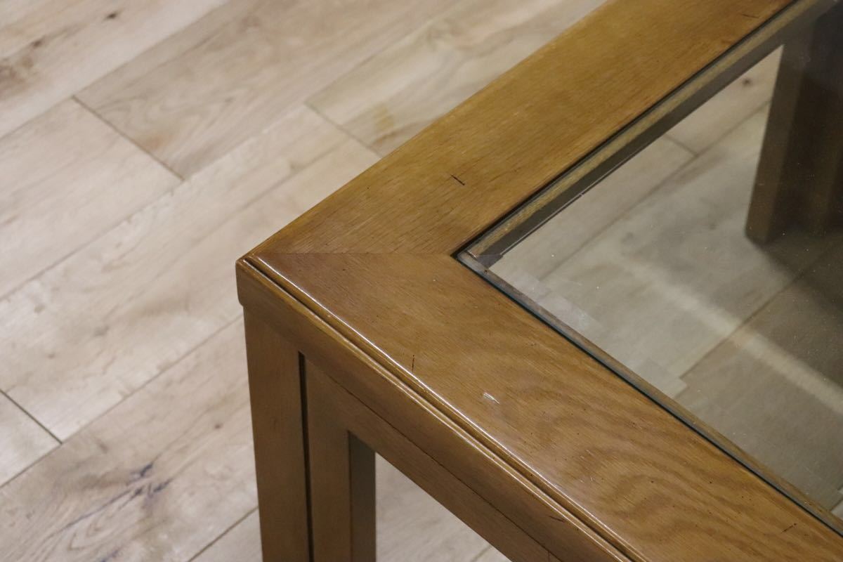 GMCK563 ○ domani / ドマーニ カリモク最高峰 Morganton モーガントン ガラス センターテーブル リビング テーブル 約15万