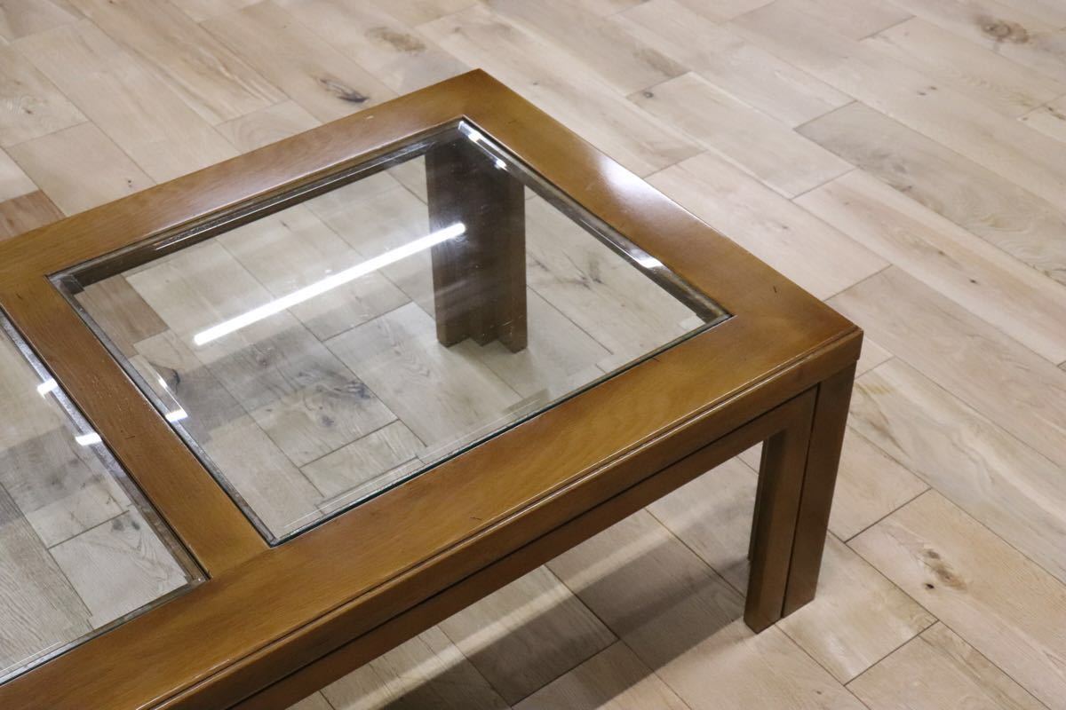 GMCK563 ○ domani / ドマーニ カリモク最高峰 Morganton モーガントン ガラス センターテーブル リビング テーブル 約15万