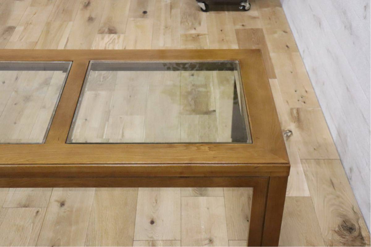 GMCK563 ○ domani / ドマーニ カリモク最高峰 Morganton モーガントン ガラス センターテーブル リビング テーブル 約15万