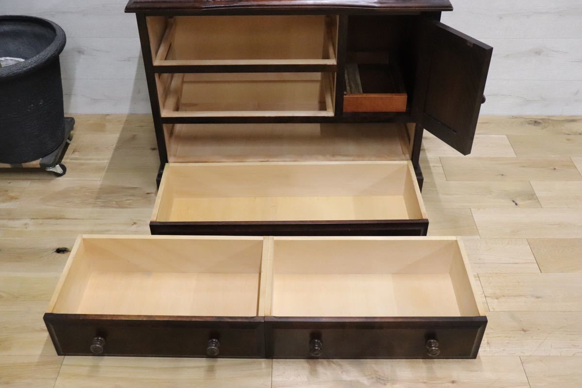 gmcn27 ○ 北海道民芸家具 鏡台 ドレッサー チェスト 樺材 民芸 家具 アンティーク 約30万 検)松本民芸家具