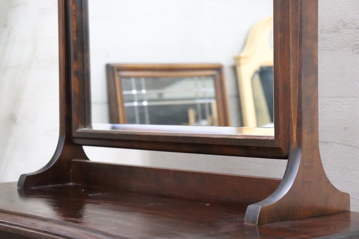 gmcn27 ○ 北海道民芸家具 鏡台 ドレッサー チェスト 樺材 民芸 家具 アンティーク 約30万 検)松本民芸家具