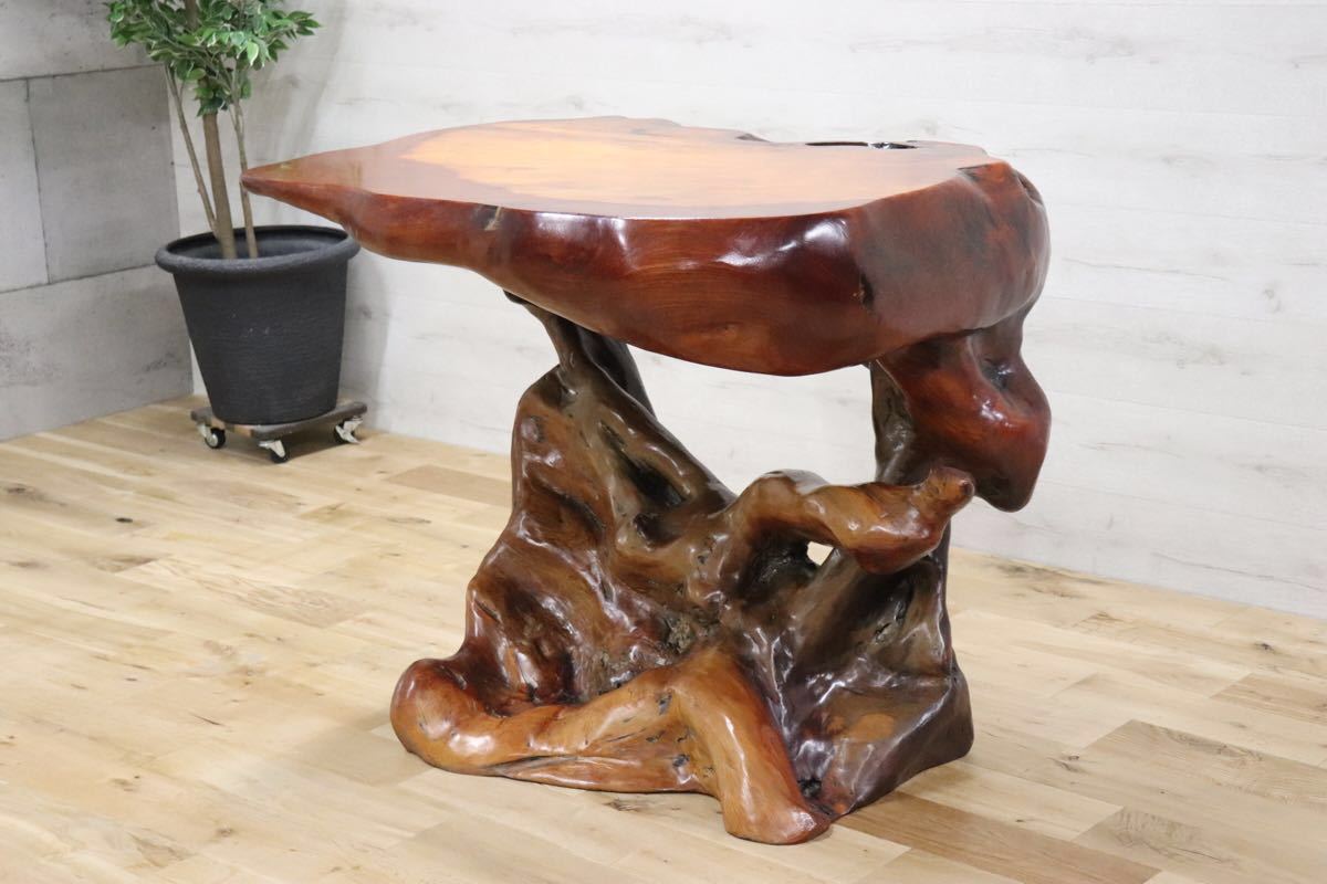 中国アンティーク 無垢材 テーブル 飾り台オブジェ中国アンティーク