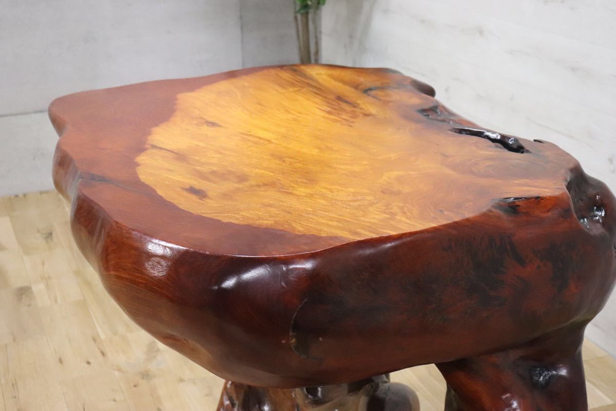GMCK585○逸品 衝立 変木 無垢材 テーブル コンソール 飾り台 花台 オブジェ 和家具 座敷 玄関 天然木 工芸品 自然木