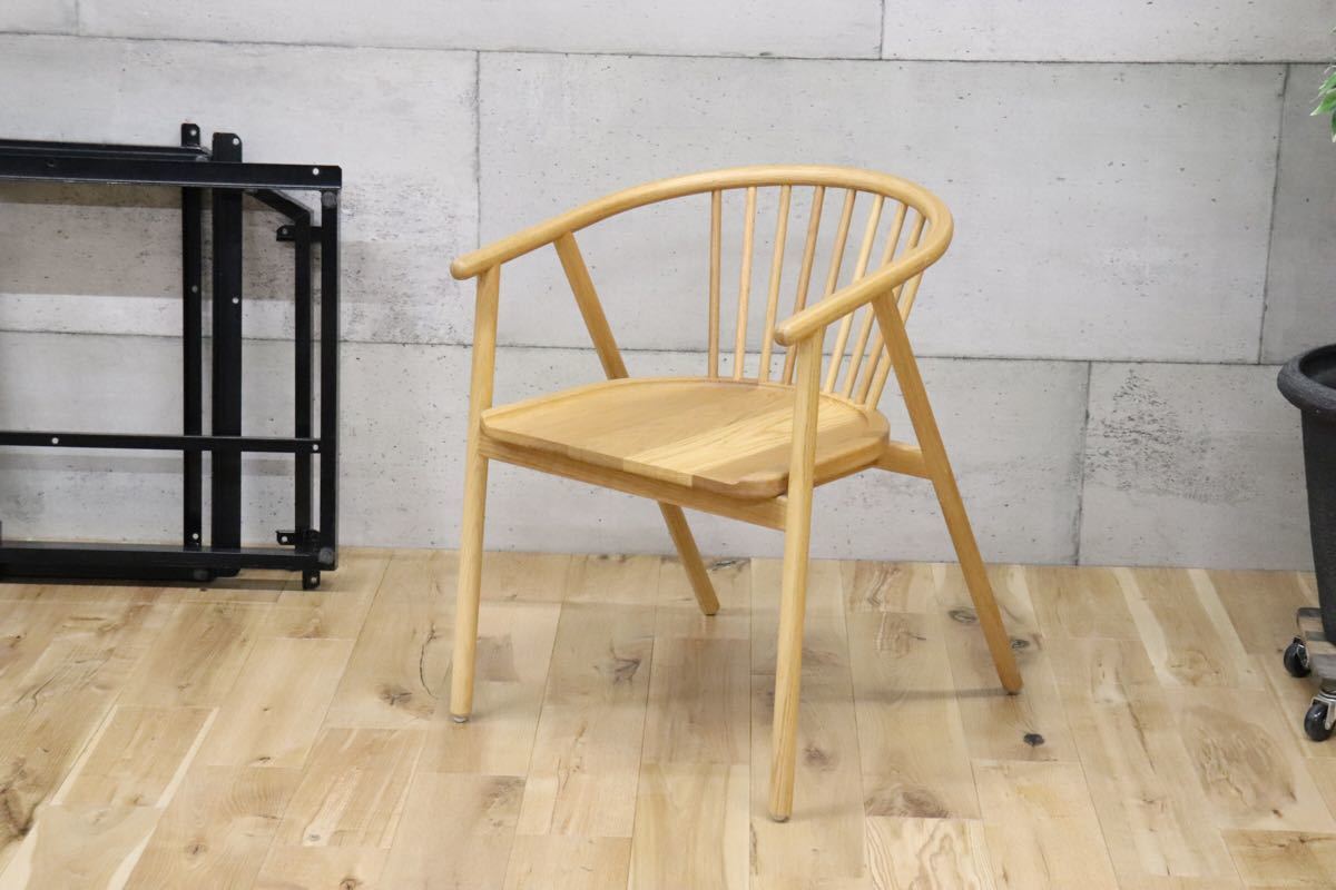 GMCT82 ○ ELMOOD パオラ アームチェア オーク材 北欧スタイル モダン ラウンジチェア 椅子 展示品 検)無印 北欧 ACTUS