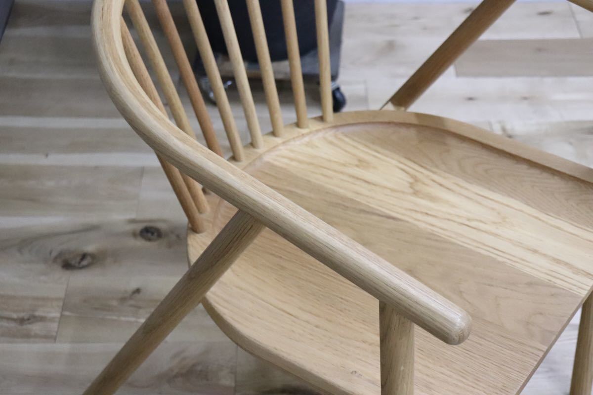 GMCT82 ○ ELMOOD パオラ アームチェア オーク材 北欧スタイル モダン ラウンジチェア 椅子 展示品 検)無印 北欧 ACTUS