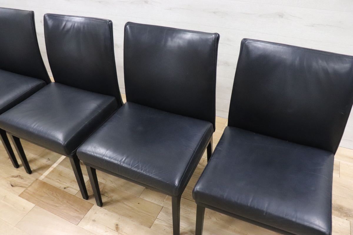 GMDH31○WITTMANN / ヴィットマン セダン チェア 6脚セット 黒 総革 IDC大塚家具 オーストリア 定価約182万 Jan Armgardt